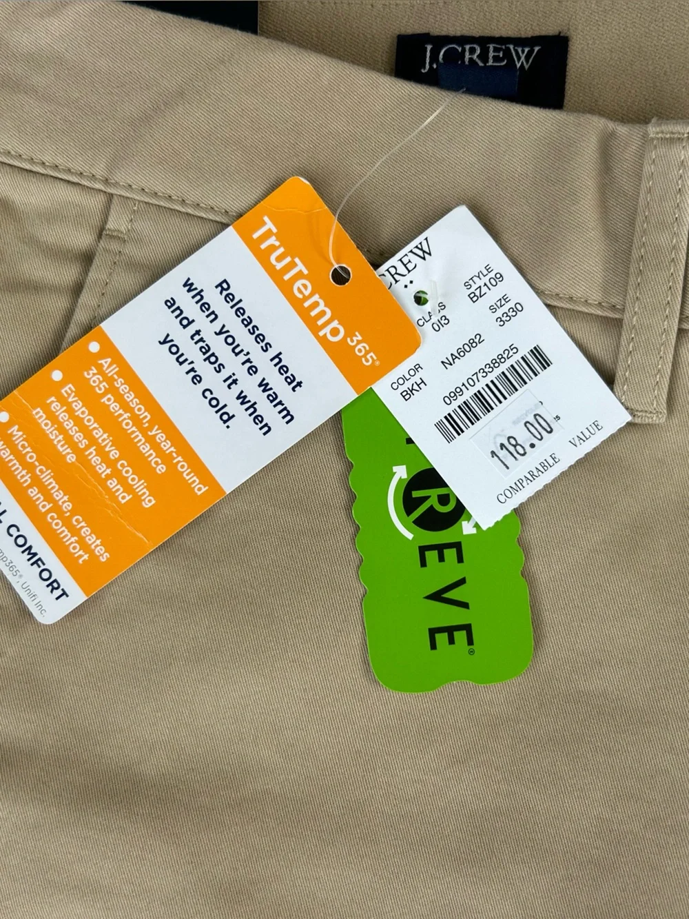 New men’s J crew flex slim khaki Chino pants 33